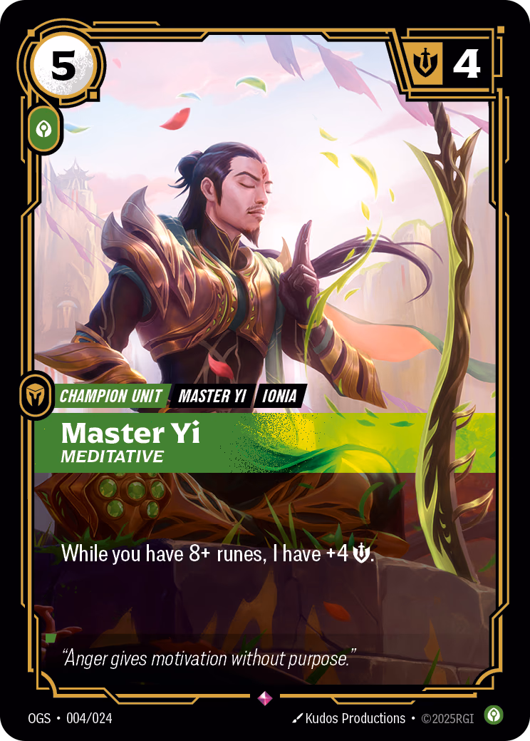 Yi, Meditative OGS-004/024 Riftbound card