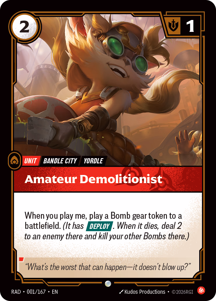 Amateur Demolitionist RAD-001/167 Riftbound card