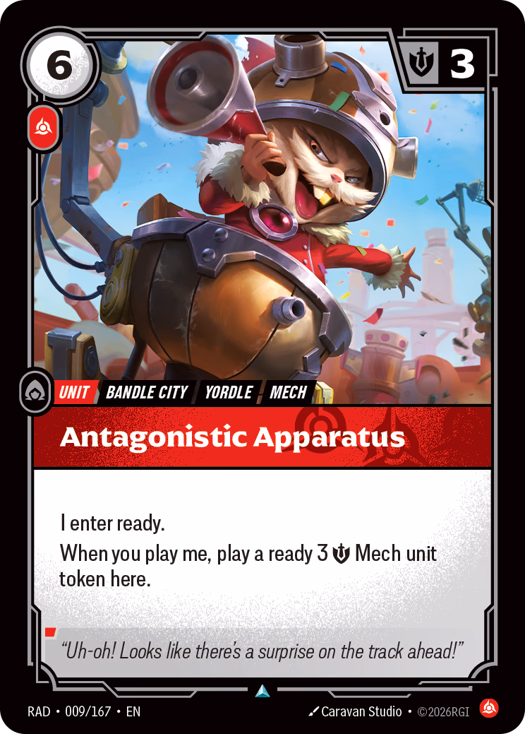 Antagonistic Apparatus RAD-009/167 Riftbound card