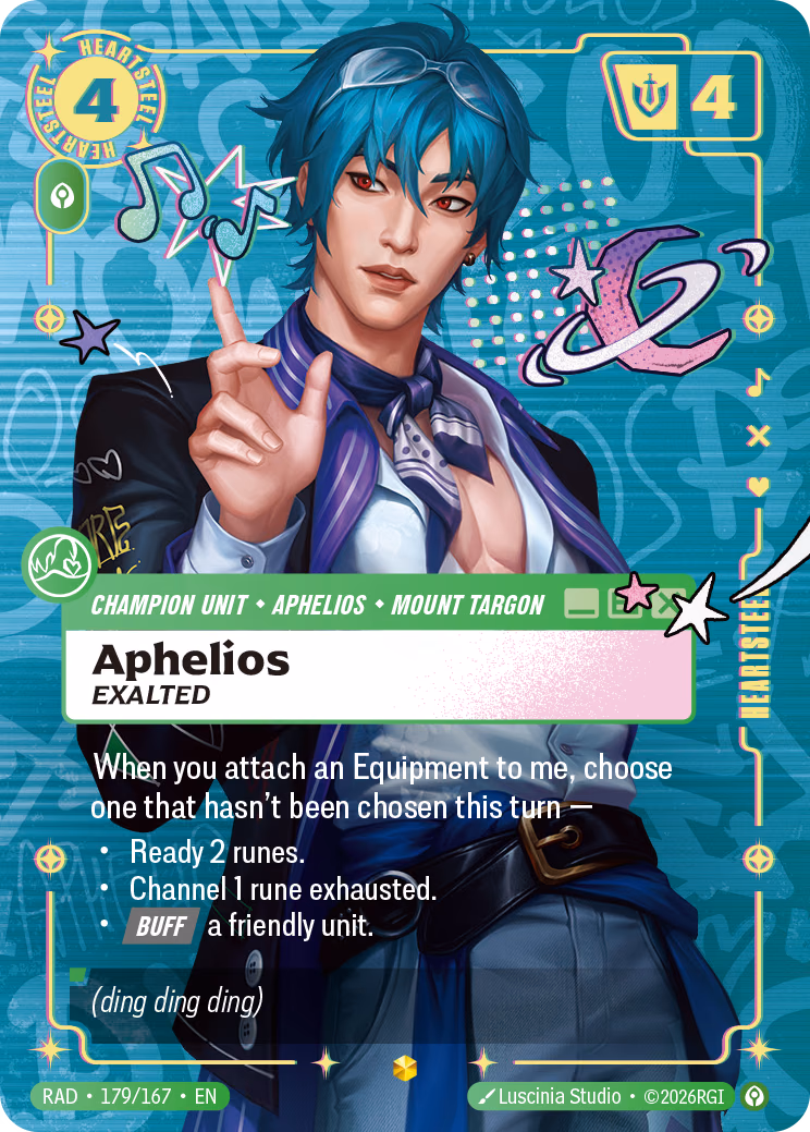 Aphelios (Overnumbered) RAD-179/167 Riftbound card