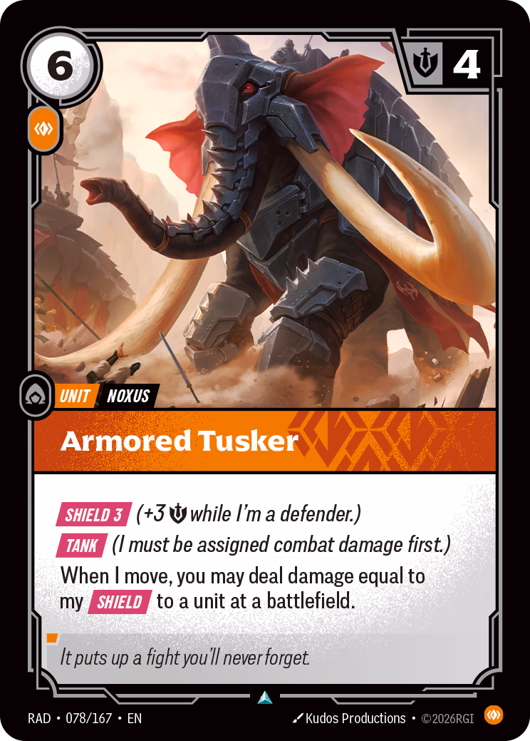 Armored Tusker RAD-078/167 Riftbound card