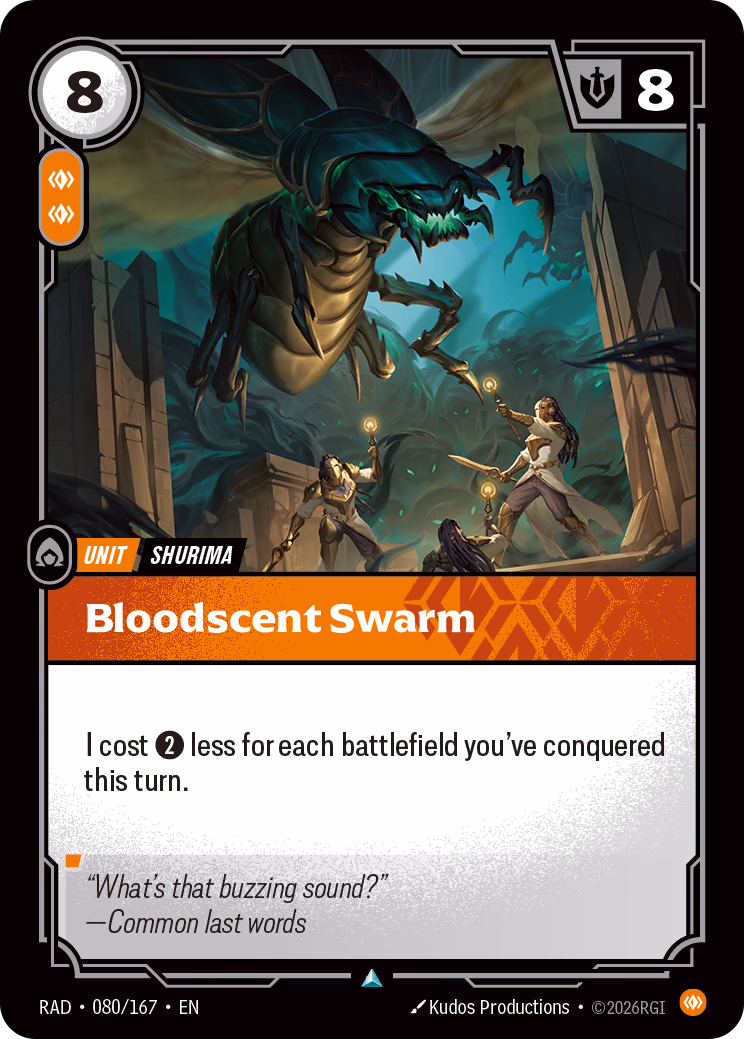 Bloodscent Swarm RAD-080/167 Riftbound card
