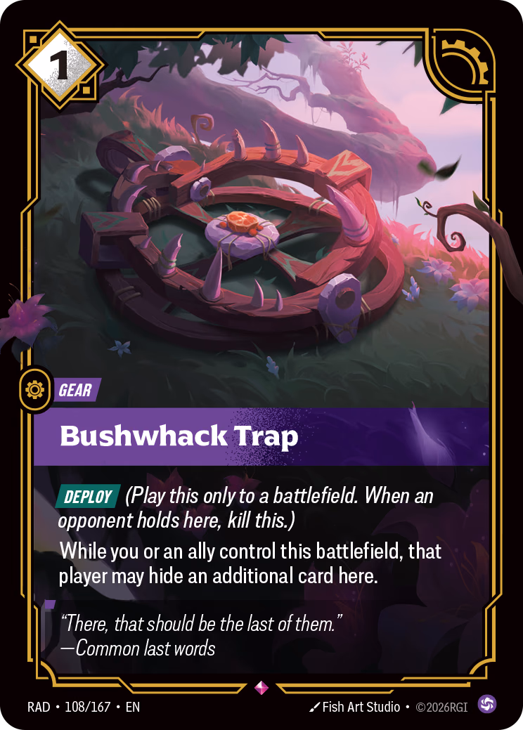 Bushwhack Trap RAD-108/167 Riftbound card