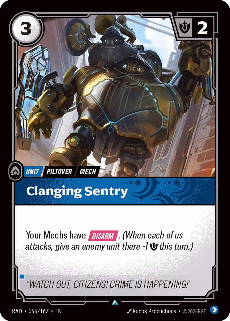 Clanging Sentry RAD-055/167 Riftbound card