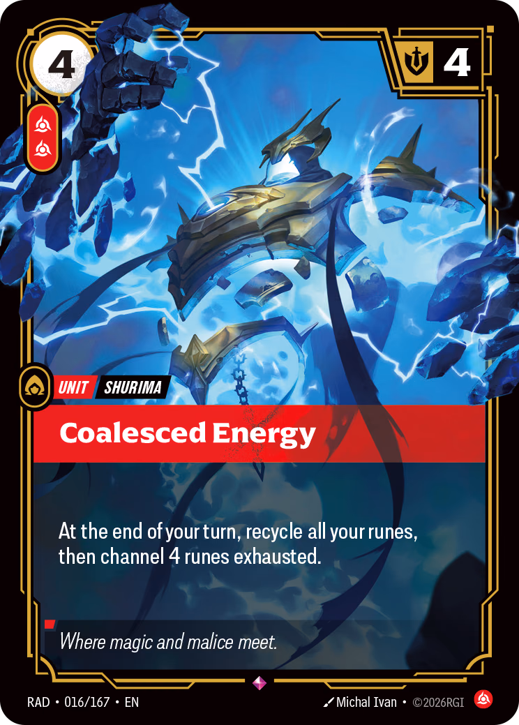 Coalesced Energy RAD-016/167 Riftbound card