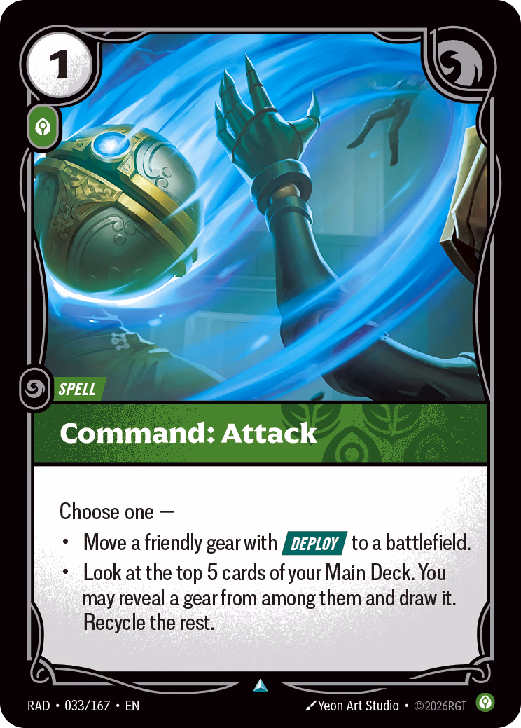Command: Attack RAD-033/167 Riftbound card