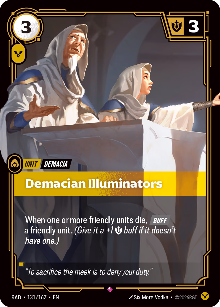 Demacian Illuminators RAD-131/167 Riftbound card
