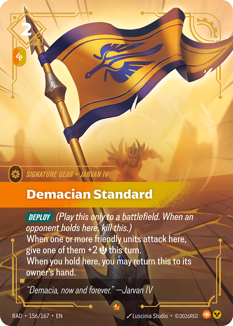 Demacian Standard RAD-156/167 Riftbound card