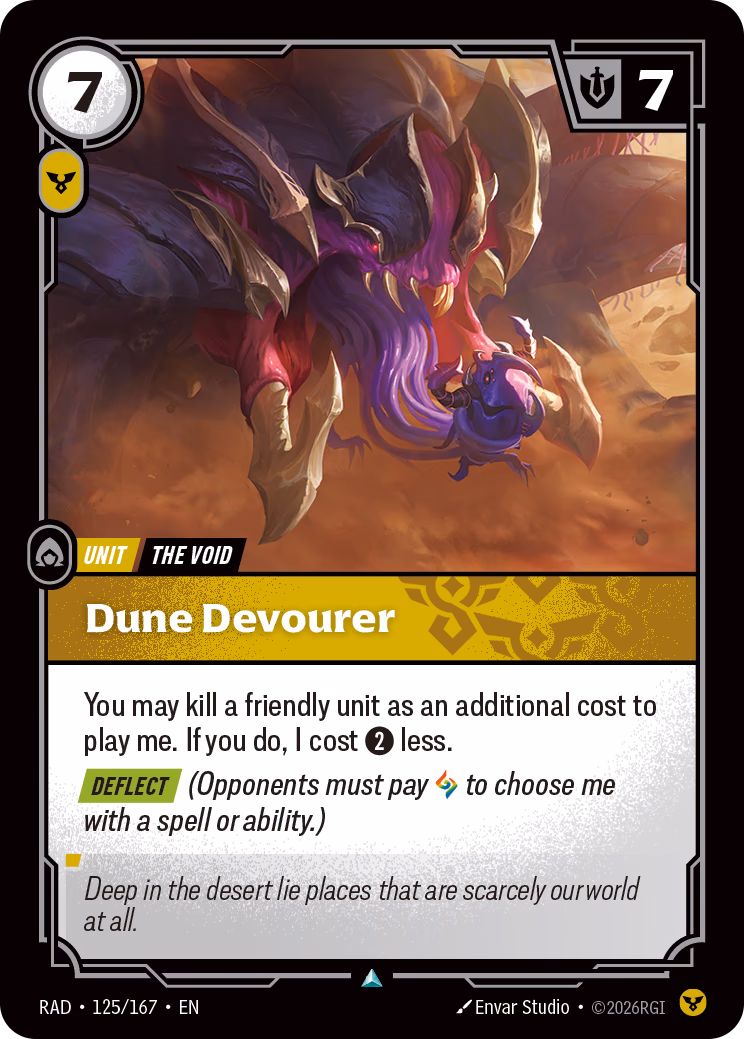 Dune Devourer RAD-125/167 Riftbound card