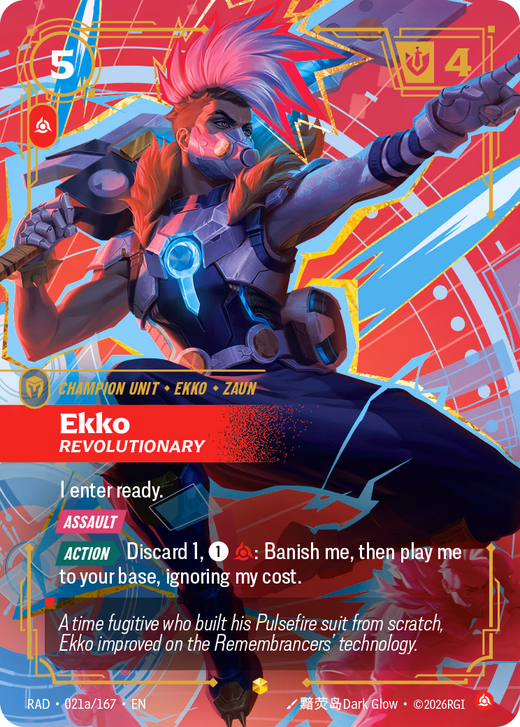 Ekko (Alt Art) RAD-021a/167 Riftbound card