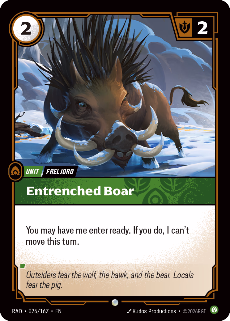Entrenched Boar RAD-026/167 Riftbound card