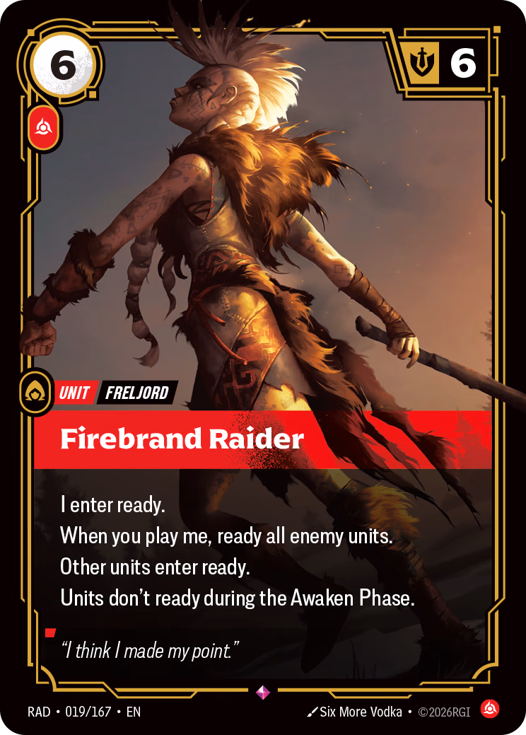 Firebrand Raider RAD-019/167 Riftbound card