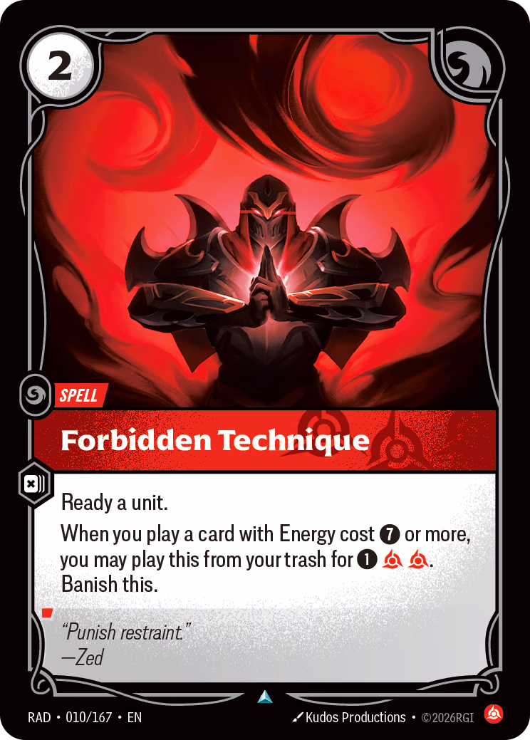 Forbidden Technique RAD-010/167 Riftbound card