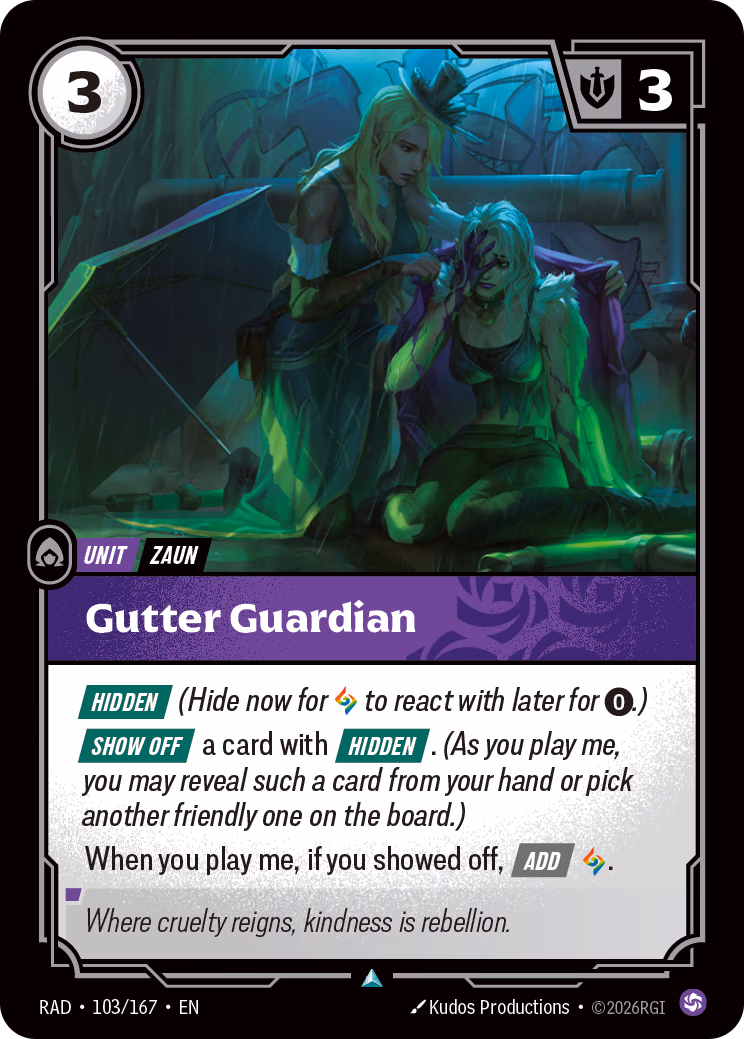Gutter Guardian RAD-103/167 Riftbound card