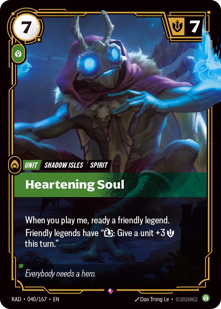 Heartening Soul RAD-040/167 Riftbound card
