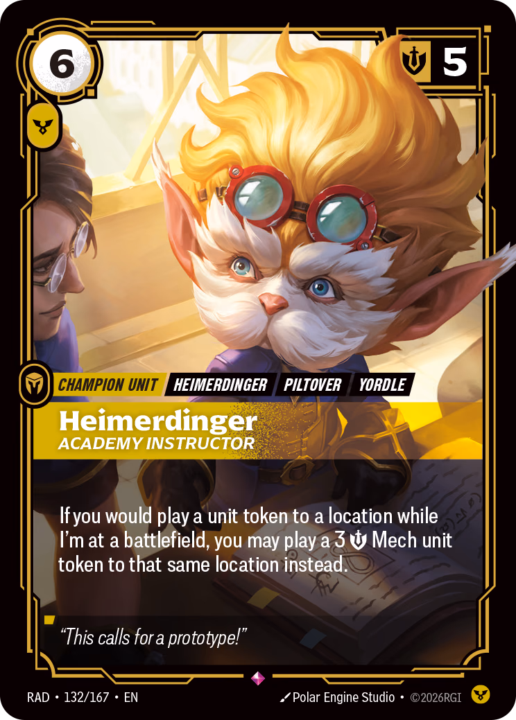 Heimerdinger RAD-132/167 Riftbound card
