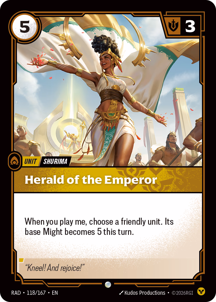 Herald of the Emperor RAD-118/167 Riftbound card
