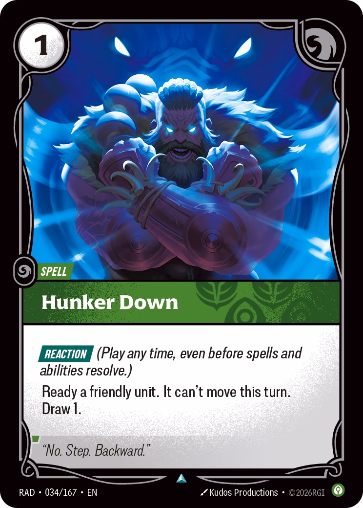 Hunker Down RAD-034/167 Riftbound card