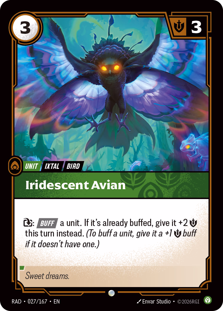 Iridescent Avian RAD-027/167 Riftbound card