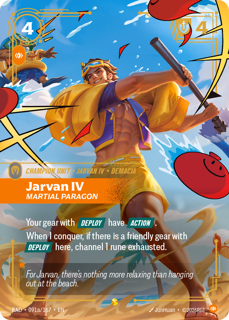 Jarvan IV (Alt Art) RAD-091a/167 Riftbound card