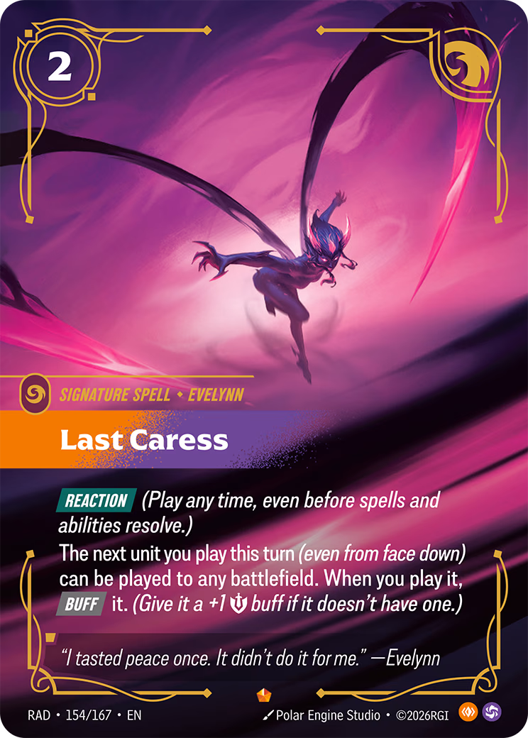 Last Caress RAD-154/167 Riftbound card