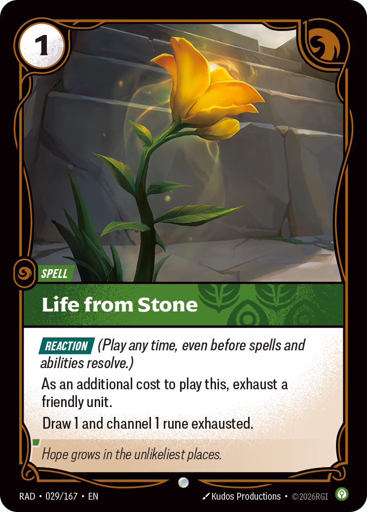 Life from Stone RAD-029/167 Riftbound card