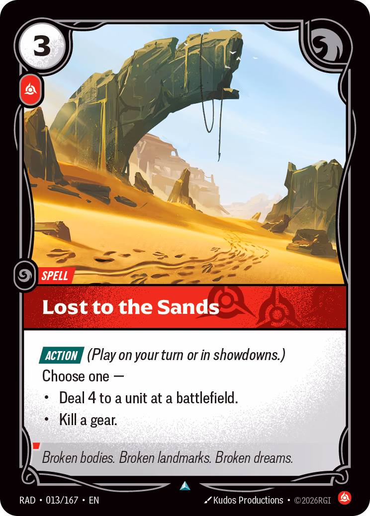 Lost to the Sands RAD-013/167 Riftbound card