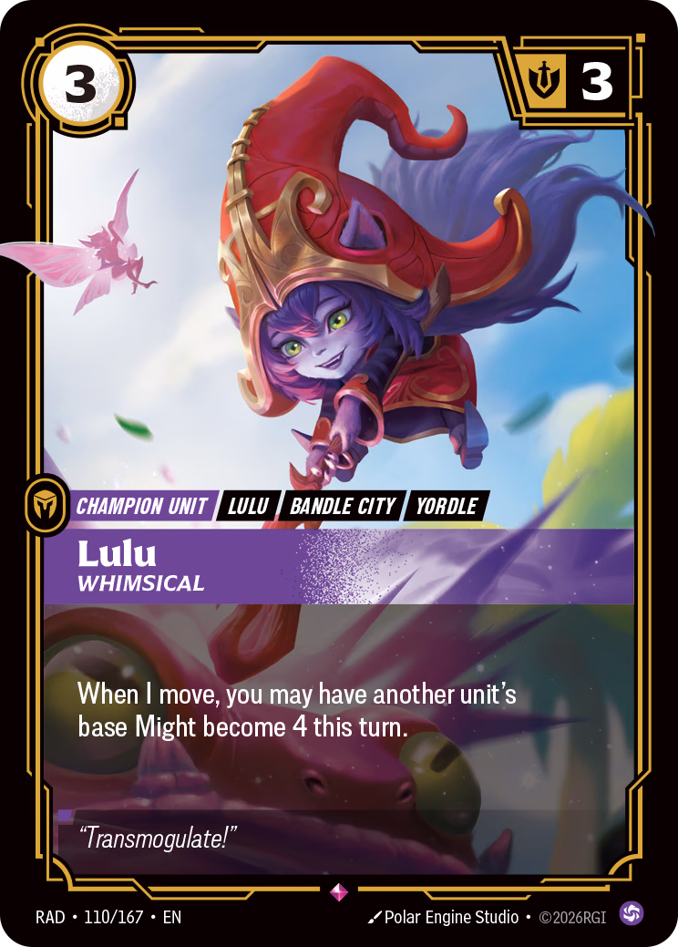 Lulu RAD-110/167 Riftbound card