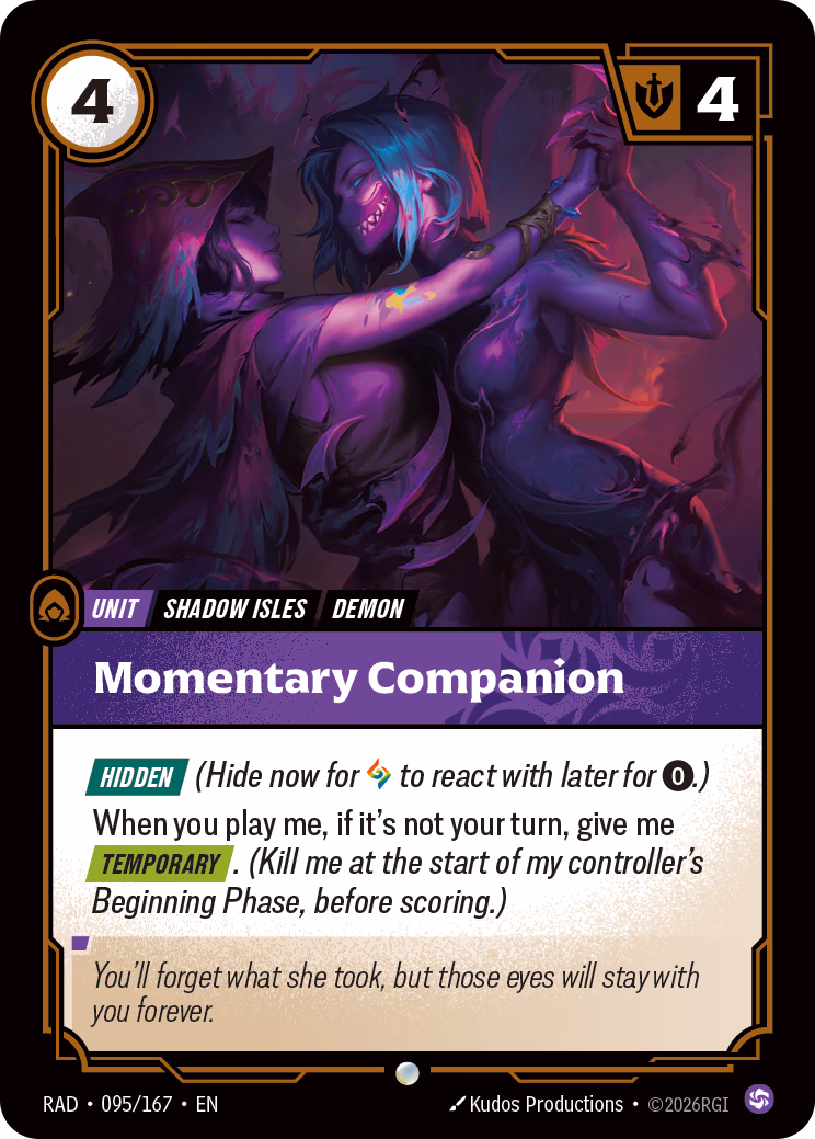 Momentary Companion RAD-095/167 Riftbound card