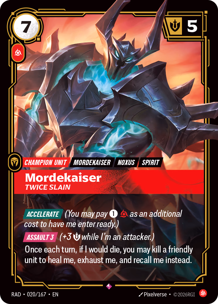 Mordekaiser RAD-020/167 Riftbound card