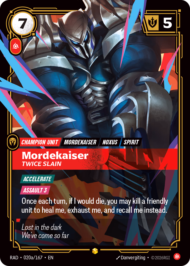 Mordekaiser (Alt Art) RAD-020a/167 Riftbound card