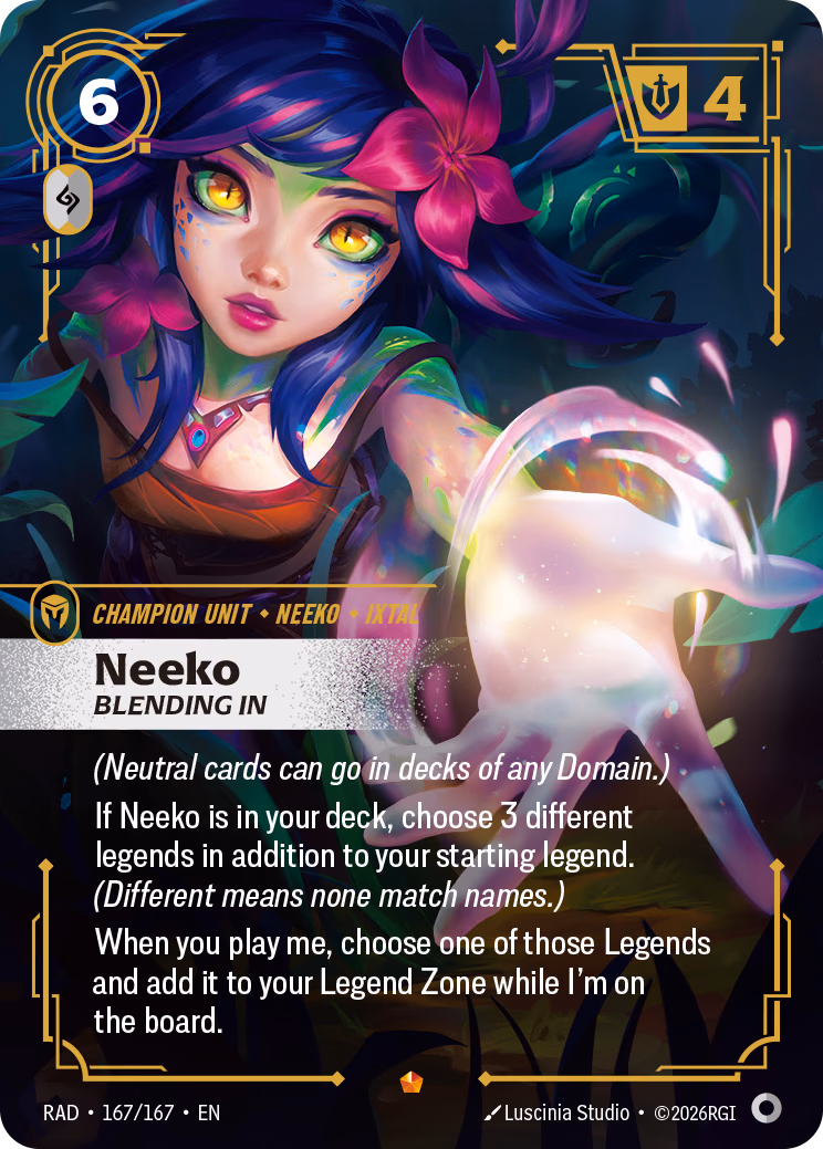 Neeko RAD-167/167 Riftbound card