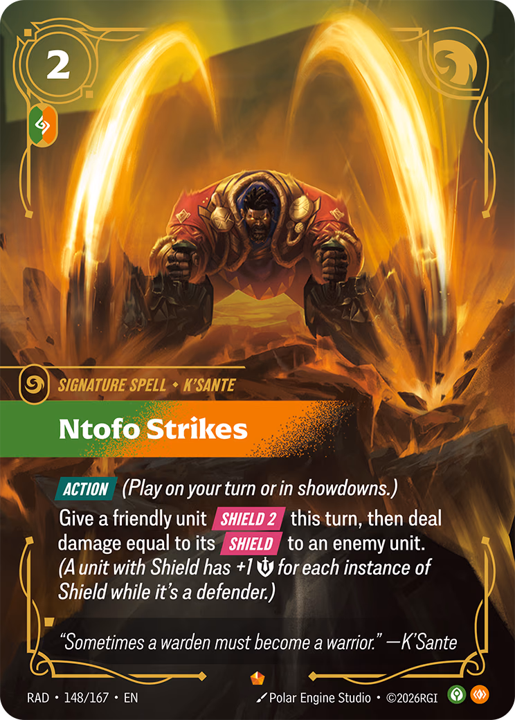 Ntofo Strikes RAD-148/167 Riftbound card