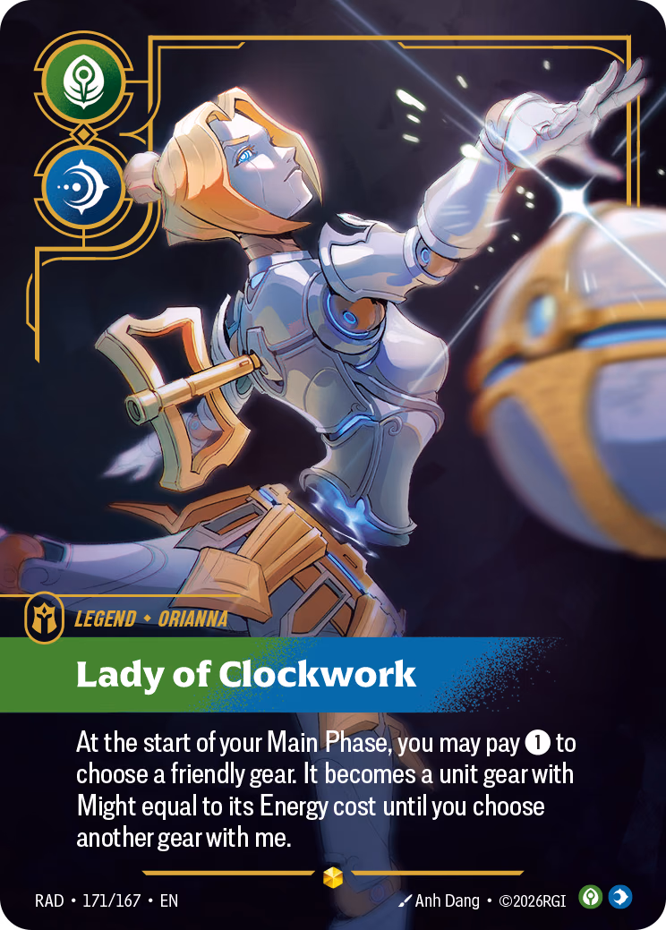 Orianna, Lady of Clockwork RAD-171/167 Riftbound card