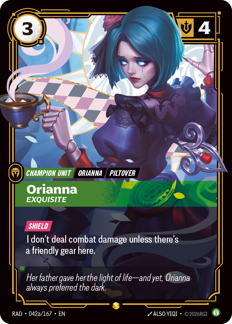 Orianna (Alt Art) RAD-042a/167 Riftbound card