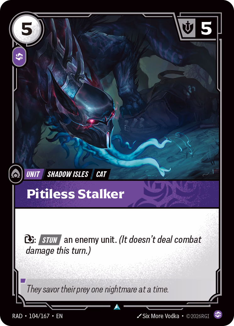 Pitiless Stalker RAD-104/167 Riftbound card