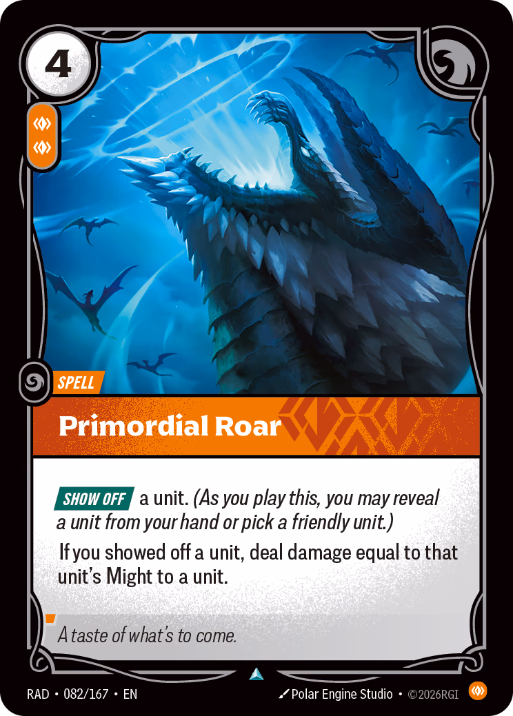 Primordial Roar RAD-082/167 Riftbound card