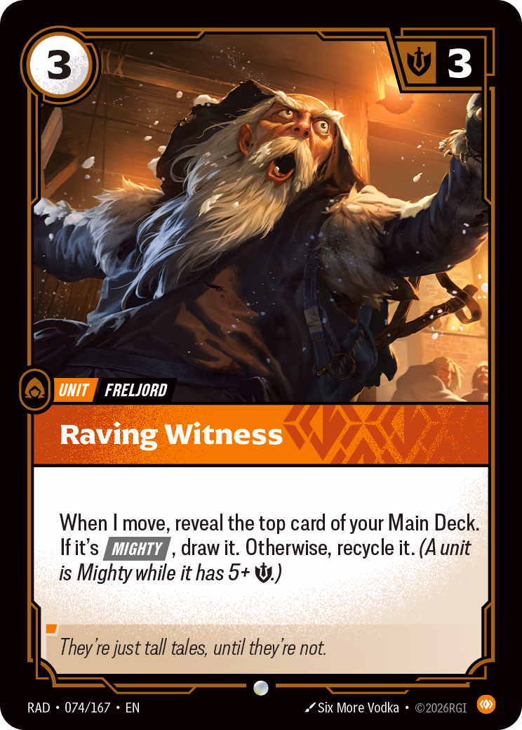 Raving Witness RAD-074/167 Riftbound card