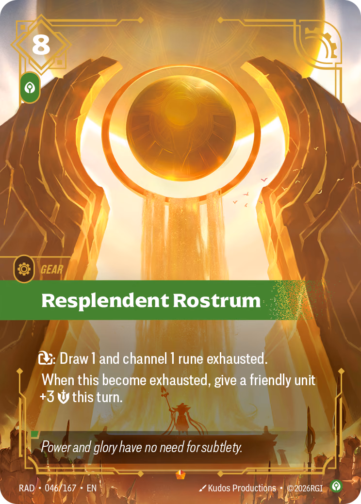 Resplendent Rostrum RAD-046/167 Riftbound card