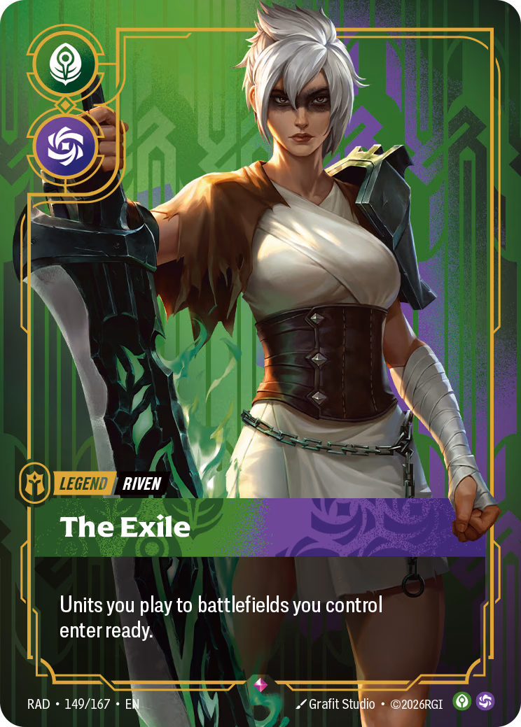 Riven, The Exile RAD-149/167 Riftbound card