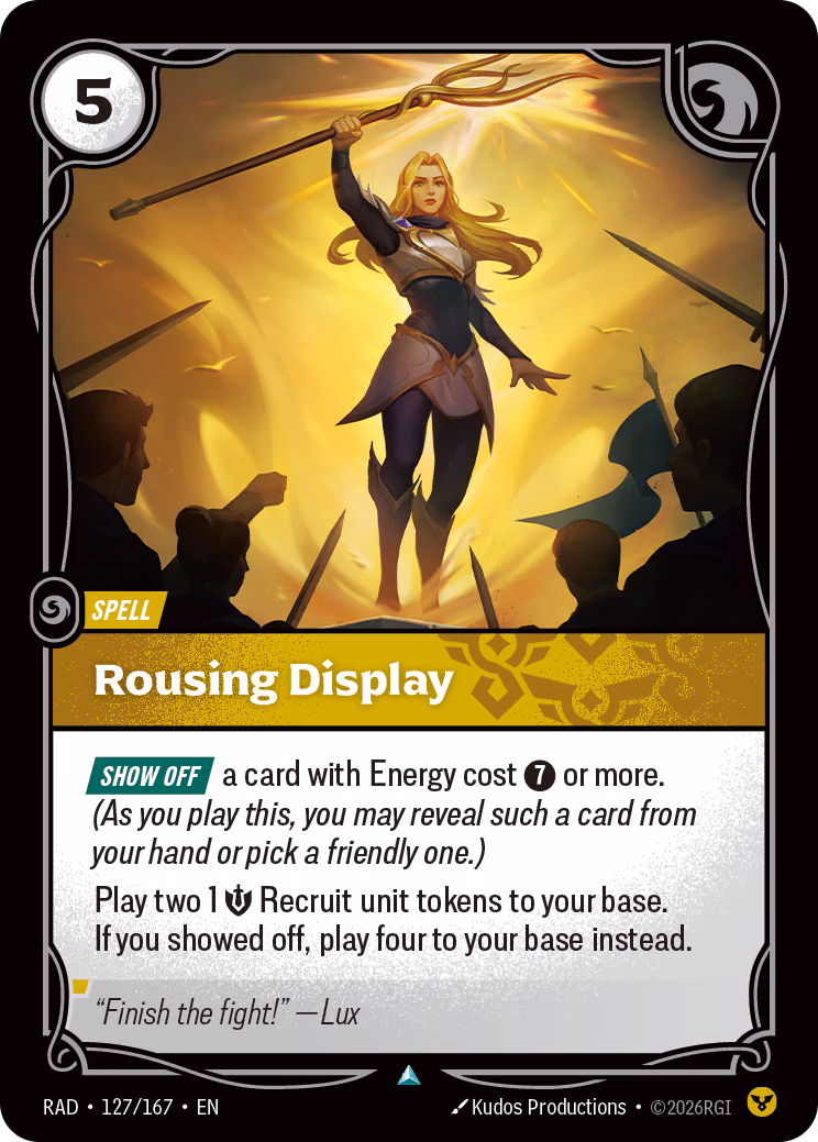 Rousing Display RAD-127/167 Riftbound card