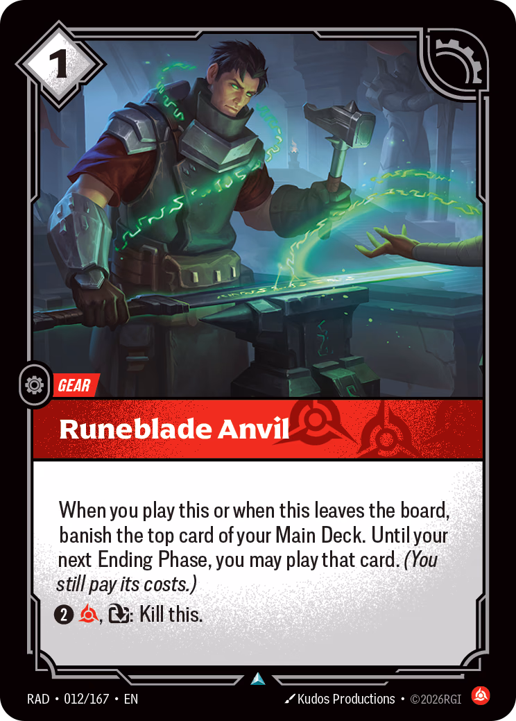Runeblade Anvil RAD-012/167 Riftbound card