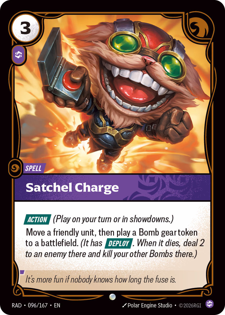 Satchel Charge RAD-096/167 Riftbound card