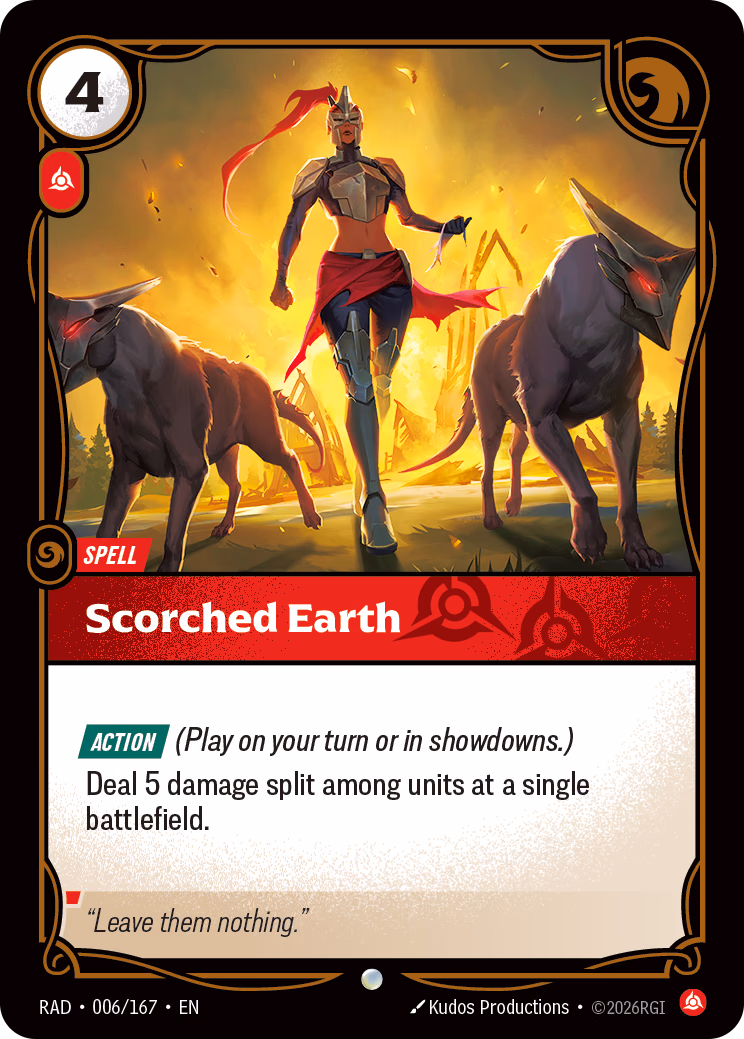 Scorched Earth RAD-006/167 Riftbound card