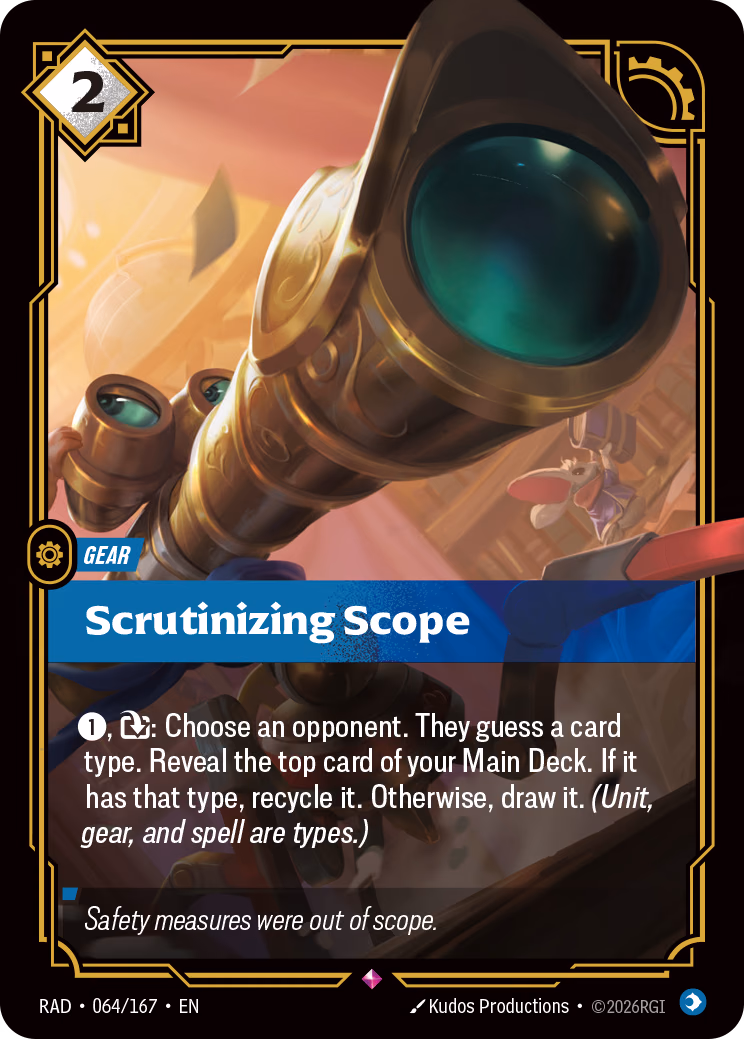 Scrutinizing Scope RAD-064/167 Riftbound card