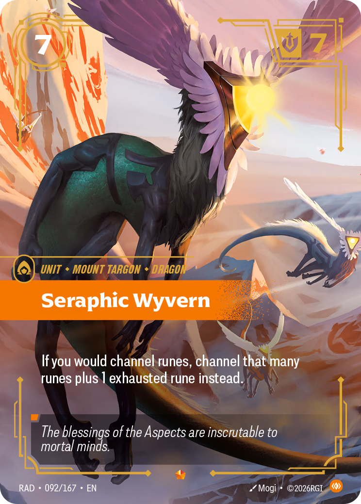 Seraphic Wyvern RAD-092/167 Riftbound card