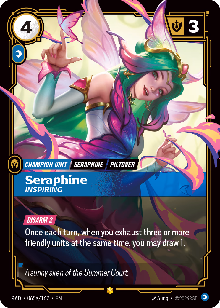 Seraphine (Alt Art) RAD-065a/167 Riftbound card