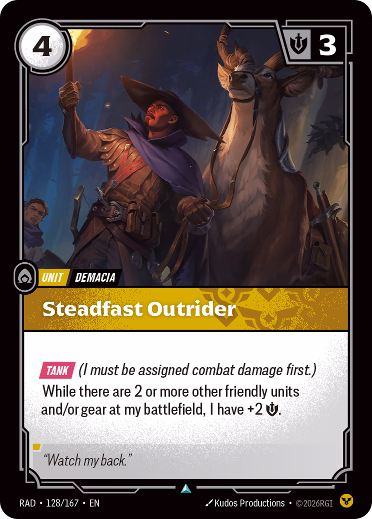 Steadfast Outrider RAD-128/167 Riftbound card