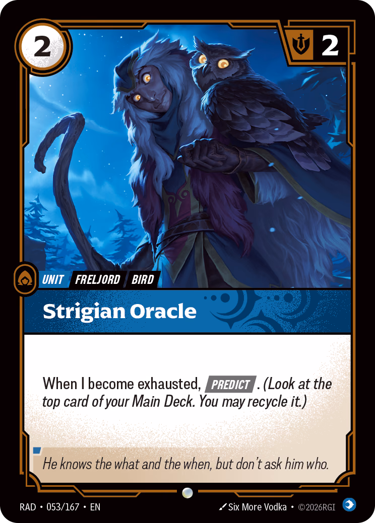 Strigian Oracle RAD-053/167 Riftbound card