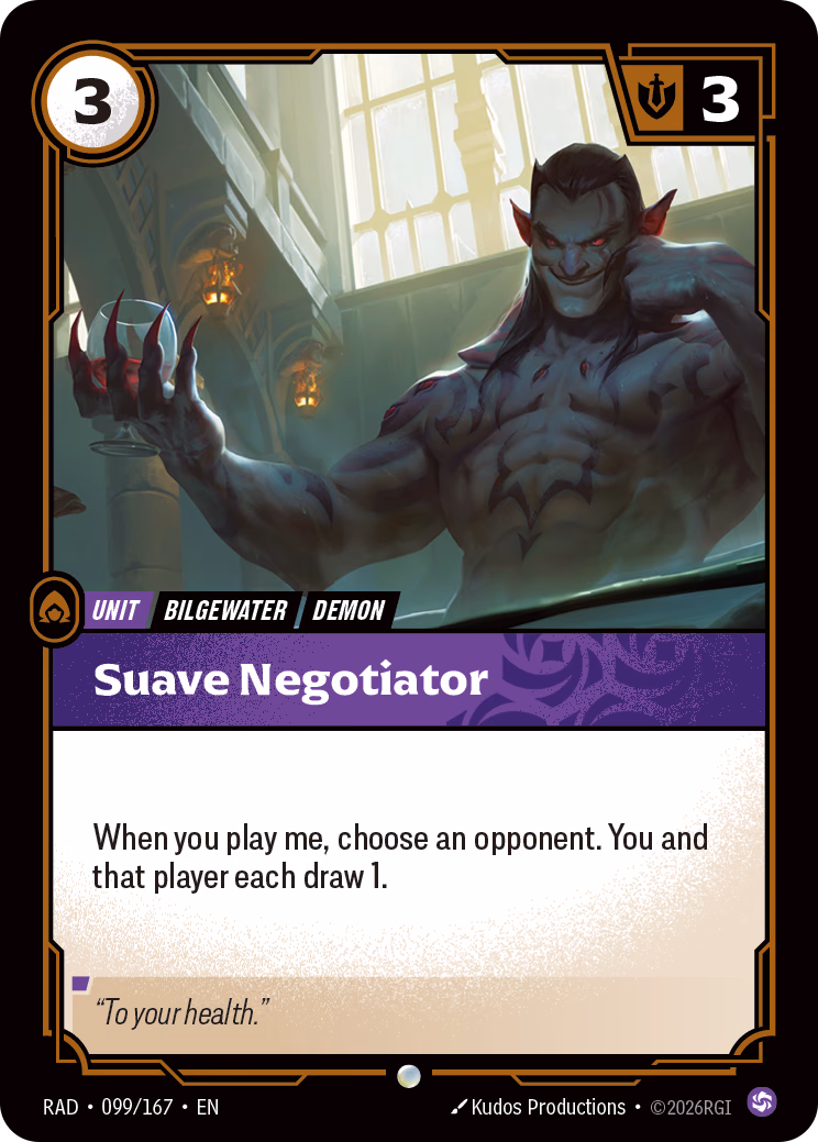 Suave Negotiator RAD-099/167 Riftbound card